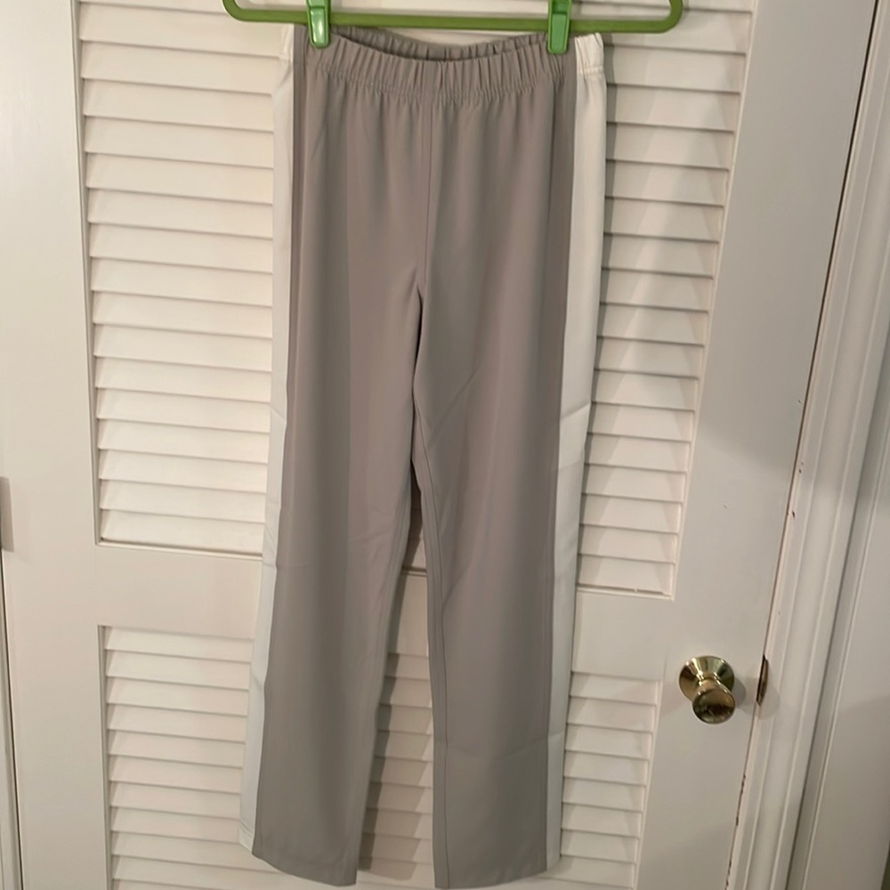 St. John Two Tone Elastic Band Casual Pants